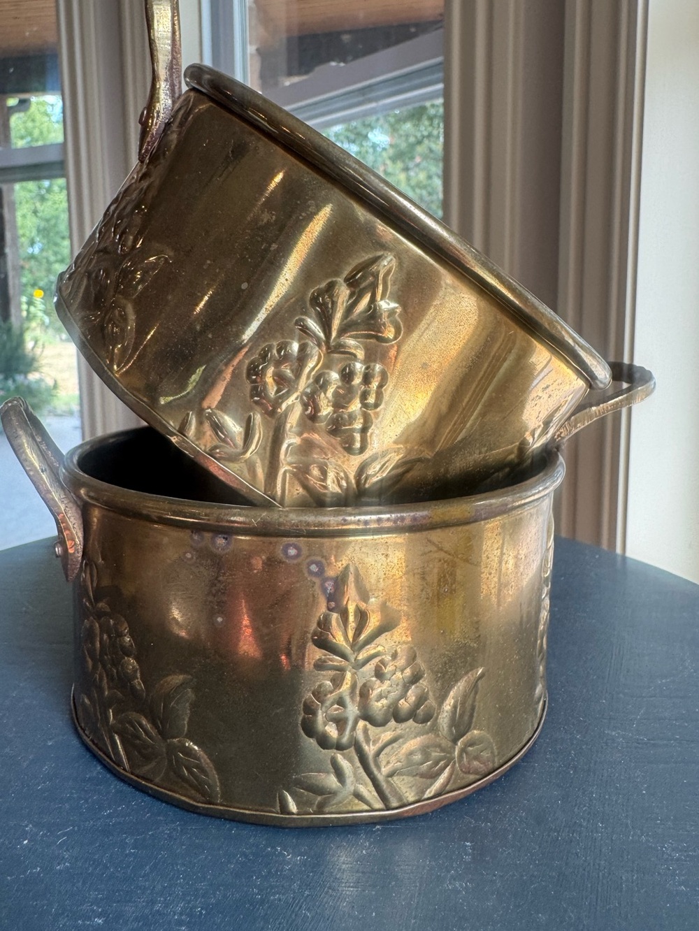 Vintage Brass Planters